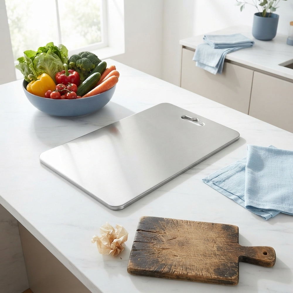 Stainless Steel Cutting Board for Kitchen | Durable, Hygienic & Easy to Clean Chopping Board - stellar-media-and-content