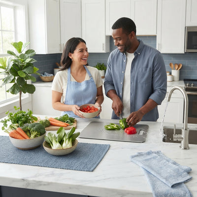 Stainless Steel Cutting Board for Kitchen | Durable, Hygienic & Easy to Clean Chopping Board - stellar-photo-guarantee