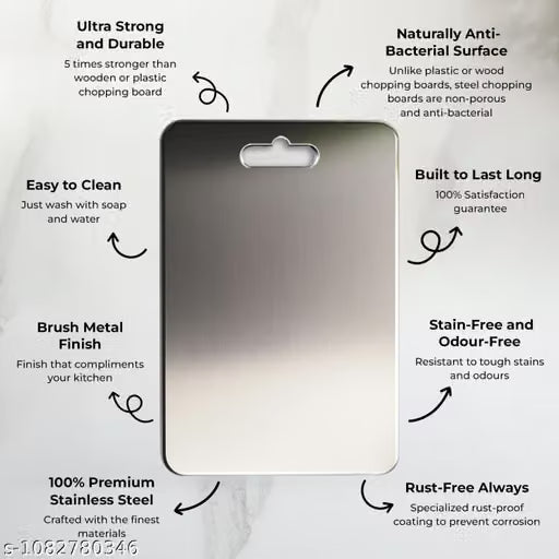 Stainless Steel Cutting Board for Kitchen | Durable, Hygienic & Easy to Clean Chopping Board